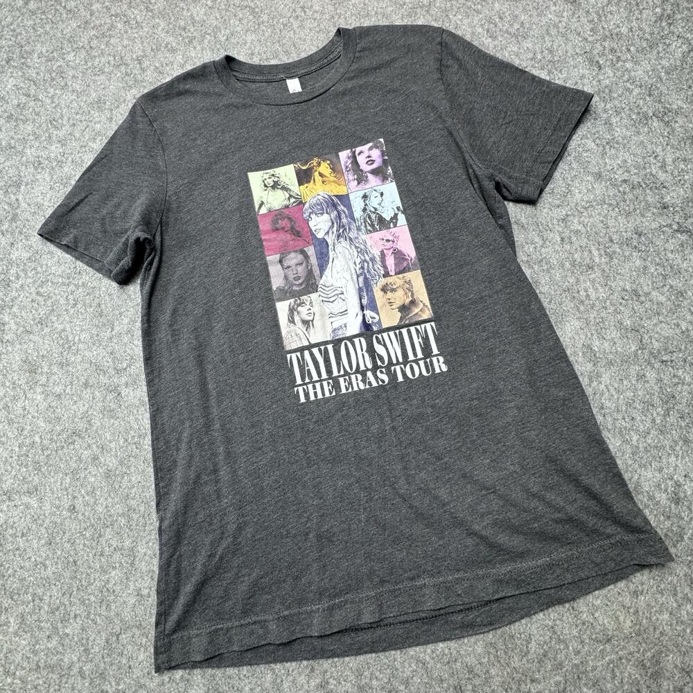 Taylor Swift Eras Tour Shirt Mens Medium Gray Double Sided Concert Graphic Tee